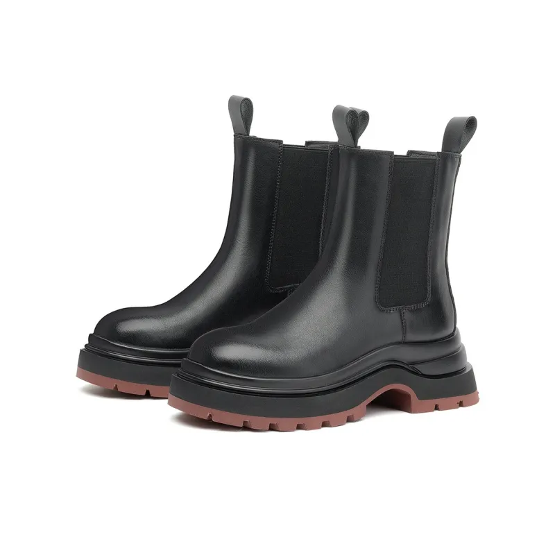 GEMEIQ Chelsea Boots Women's Black Red/Black Blue-1