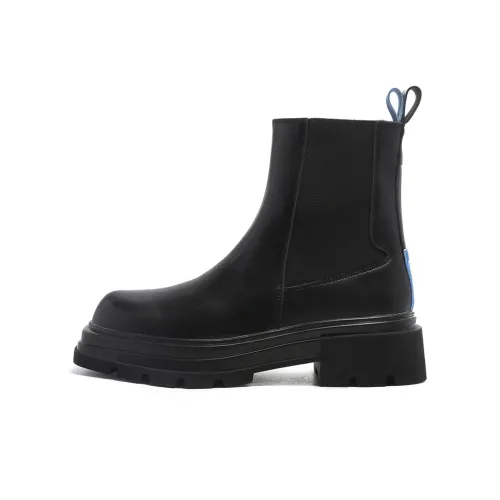 Romon Crew Chelsea Boots Men's Black