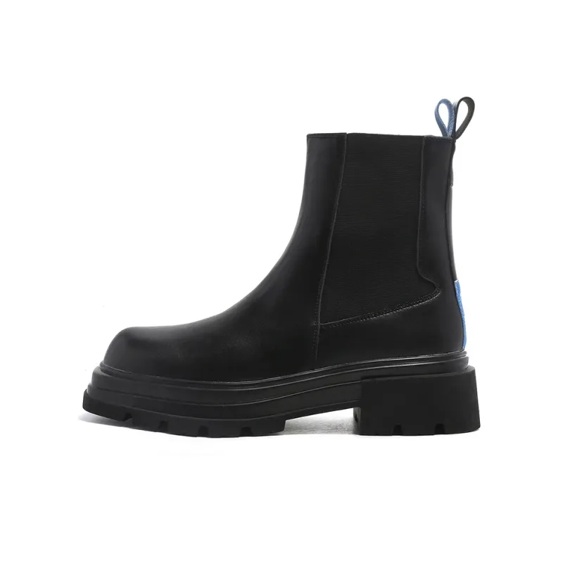 Romon Crew Chelsea Boots Men's Black-0