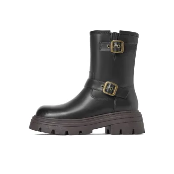 JOSINY Ankle Boots Women's Black/Red Brown