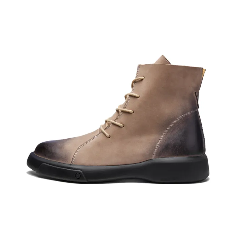 Brounvanm Ankle Boots Men Black/Gray/Brown-4