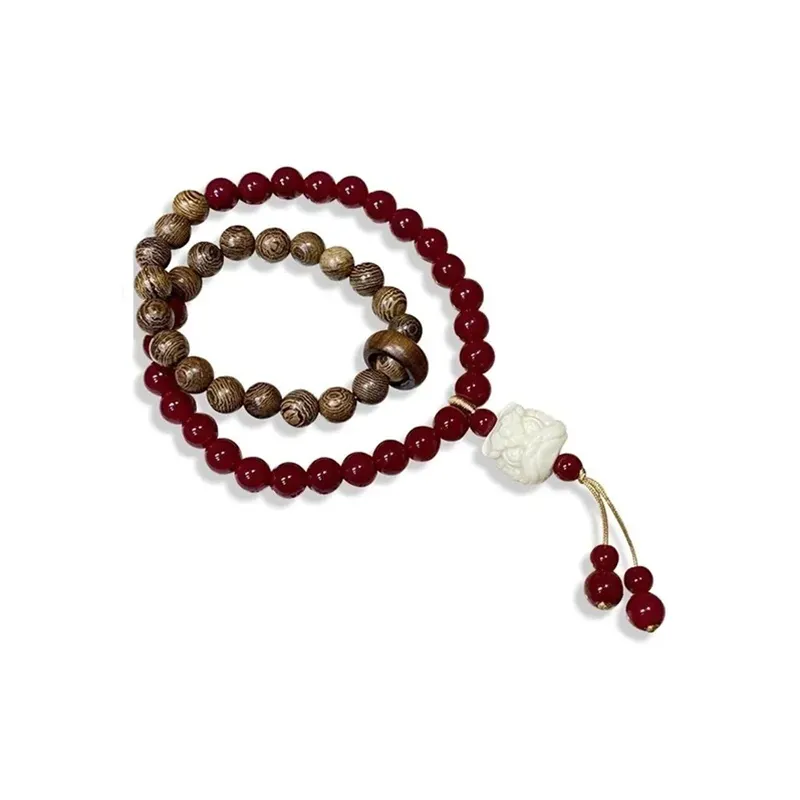 ZOKS Synthetic/Artificial Colored Glaze Jade Bracelets Unisex-3
