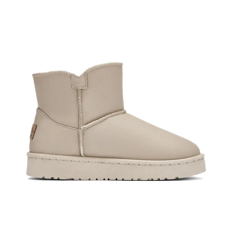 Warrior Warm And Wear Resistant Short Snow Boots Women's Camel-1