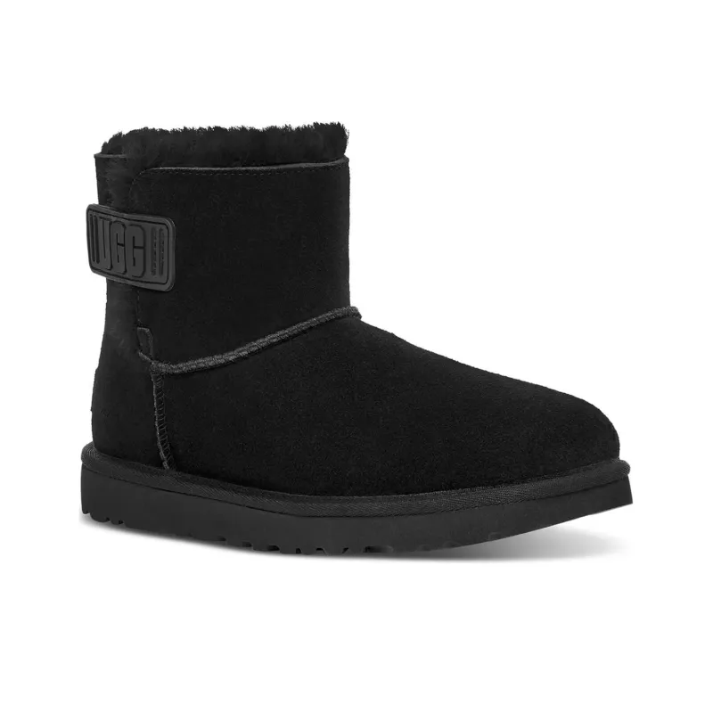 UGG Mini Bailey Logo Strap Boot 'Black' Women's-1
