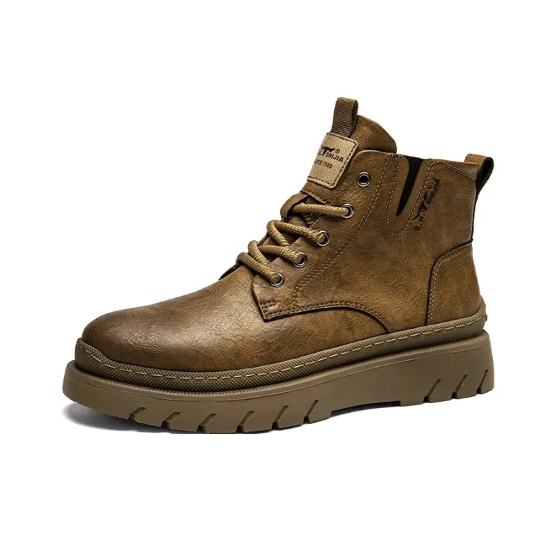 G.N.SHIJIA Ankle Boots Men Black/Brown-7