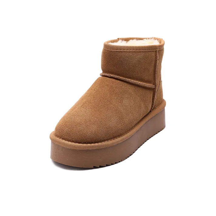 PAUL FRANK Warm And Wear Resistant Short Snow Boots Women's Light Brown-1