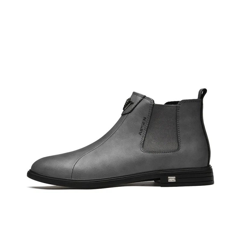 AIPSEN Short Chelsea Boots Men's Gray-0
