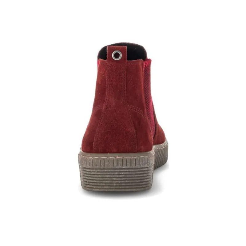 Gabor Fashion Short Chelsea Boots 3.5cm Women's Red-4