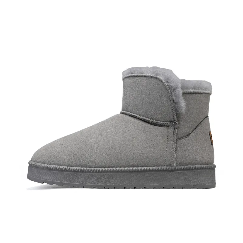 MEXICAN Warm Water Resistant Wear Resistant Slip Resistant Coverage Short Snow Boots Men's-5