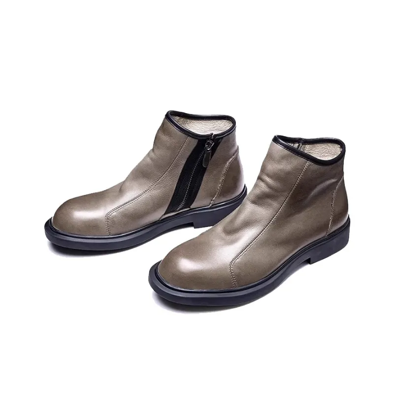 LEYGMENLG Ankle Boots Men Black/Coffee/Yellow Brown/Silver-27