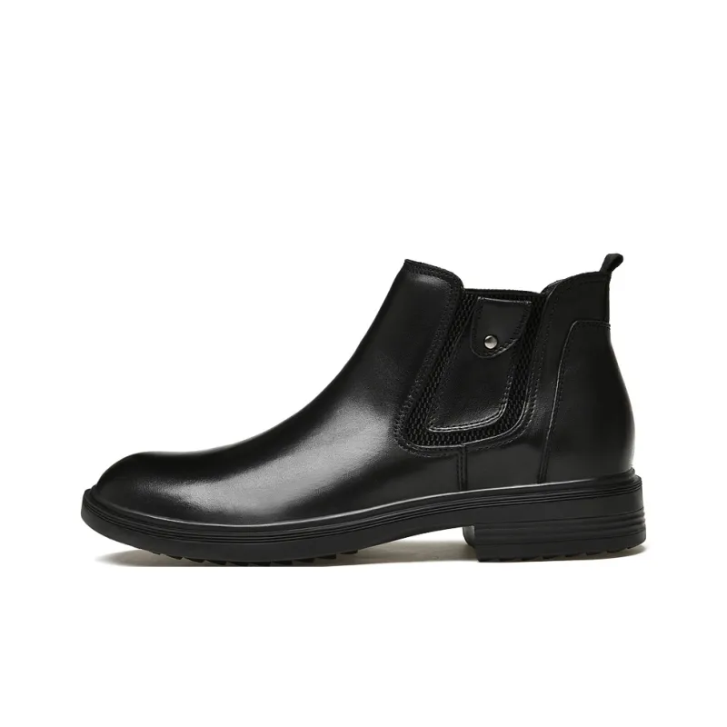 Bull Thunder Short Chelsea Boots Unisex Black-7