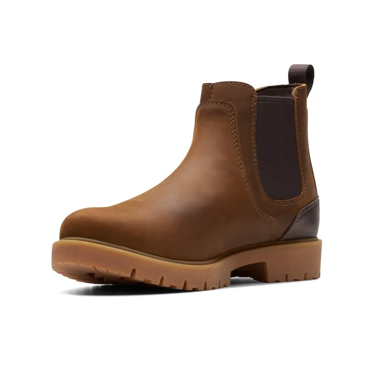 Clarks Losdale Collection Short Chelsea Boots Men's Brown-1