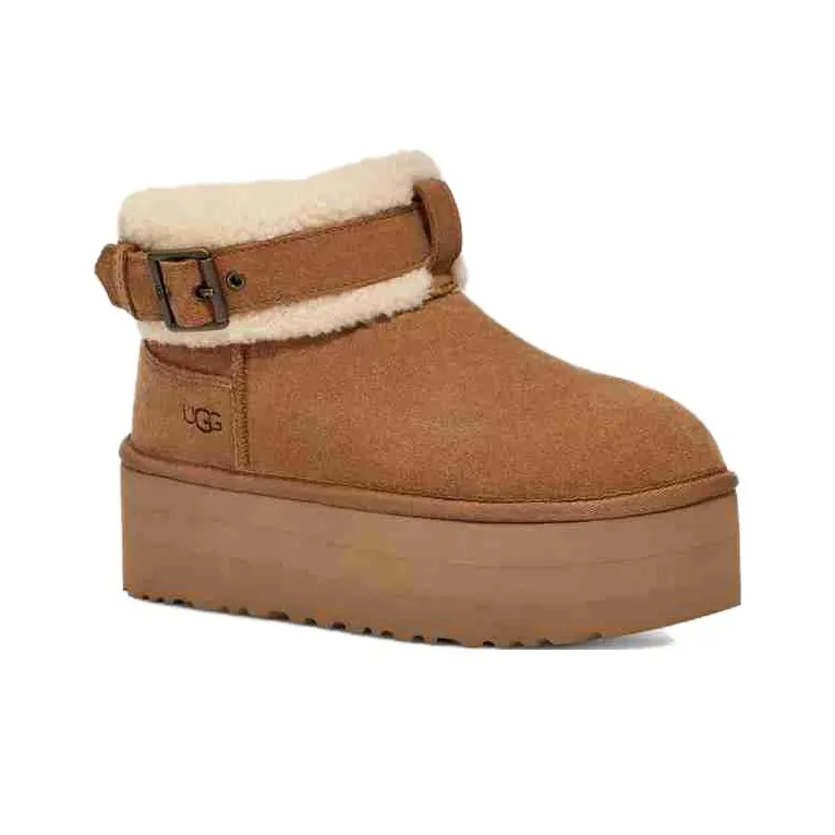 UGG Ultra Mini Belted Roller Boot Chestnut Women's-2