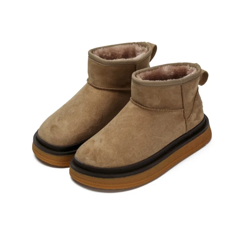 Zun'er Warm Coverage Short Snow Boots Women's Gray-13