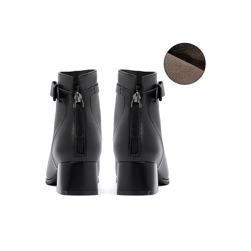 COMELY Ankle Boots Women's Dark Brown/Black/Ecru-14