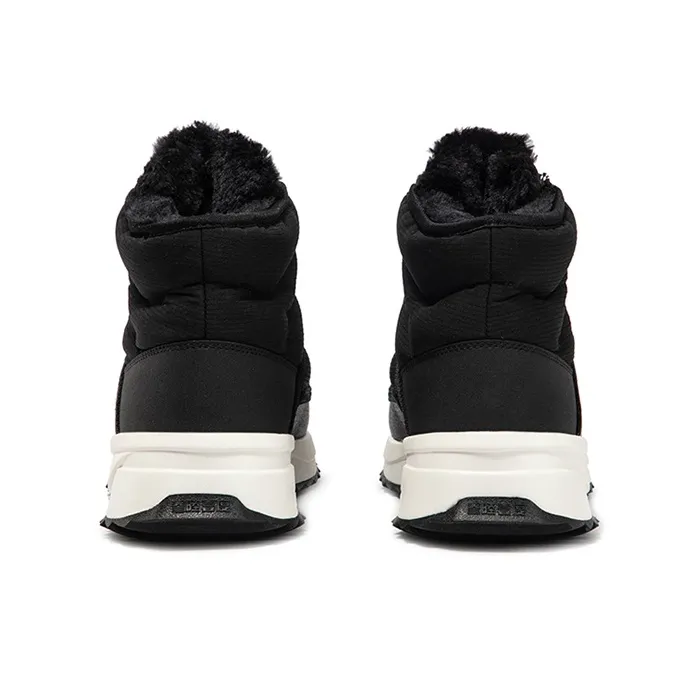 361° Fleece Snow Warm Wear-Resistant Slip-Resistant Short Snow Boots Women's Black White-3