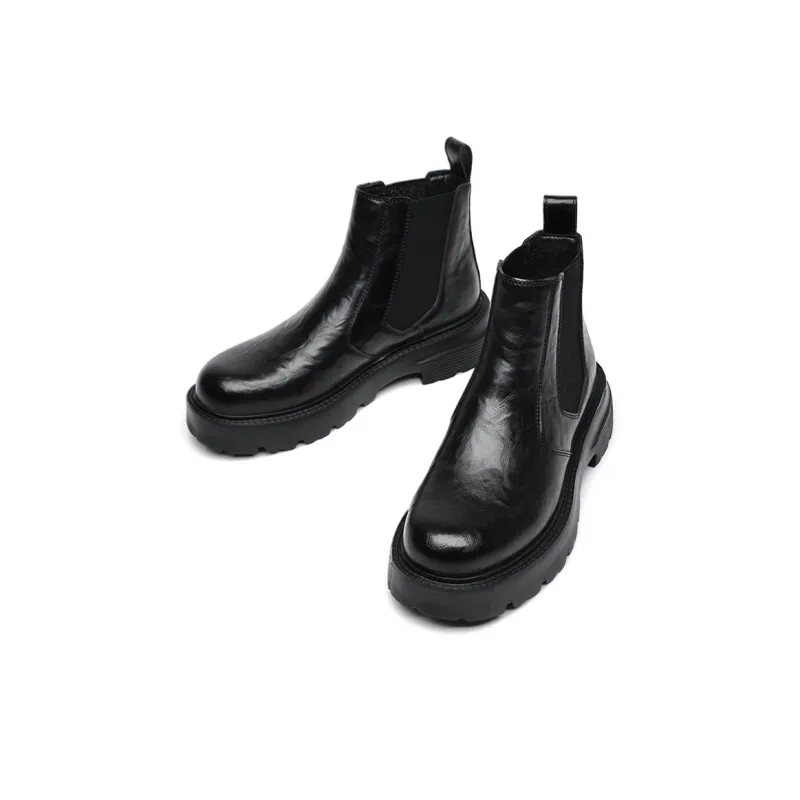 LUOGOKS Chelsea Boots Men's Black-7