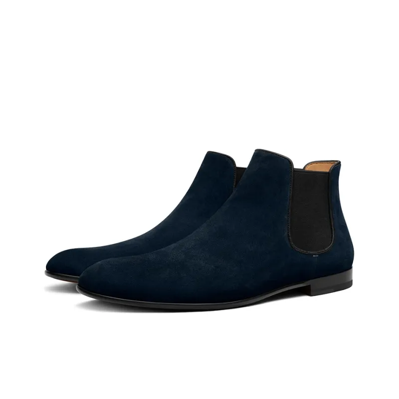 THOM WILLS Chelsea Boots Men's Dark Blue-1