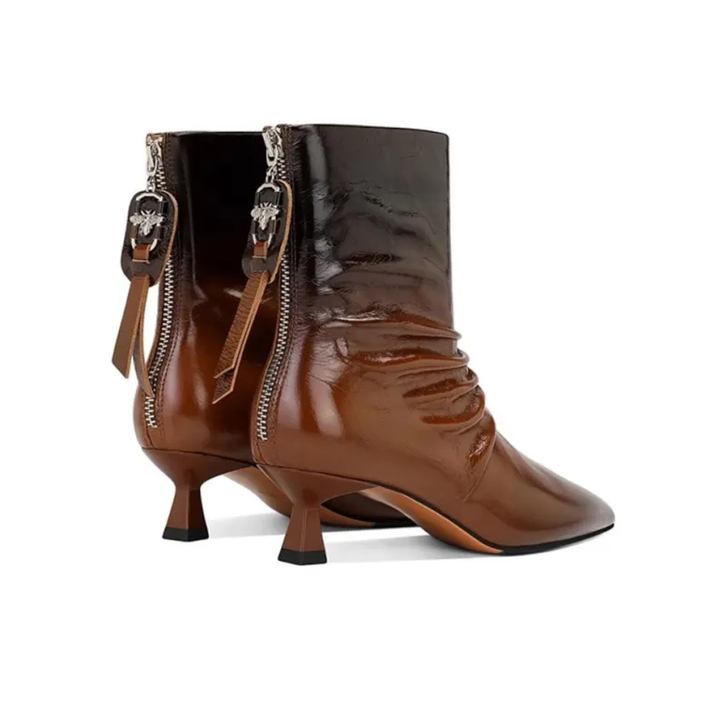 JESSICA SOPHIA Ankle Boots 4cm Women's Brown-5