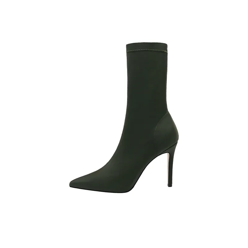QITUMAUL Ankle Boots 10cm Women's-6