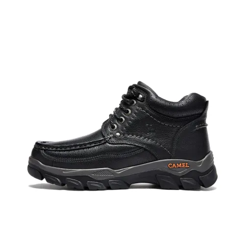 CAMEL Warm Wear-Resistant Slip-Resistant Short Outdoor Boots Men's Black