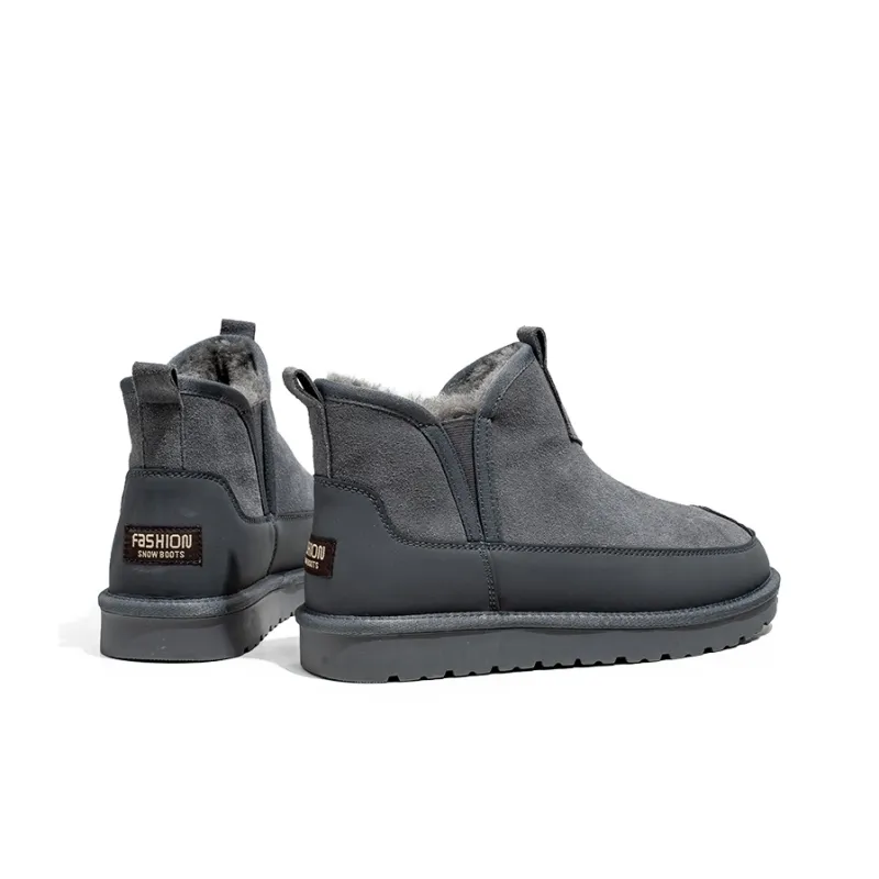 JIETEGONGYANG Thermal Slip Resistant Short Snow Boots Men's-11