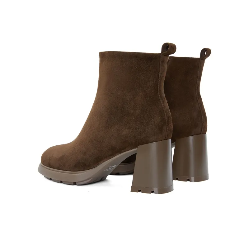 PT'SON Ankle Boots Women's Black, Dark Brown-24