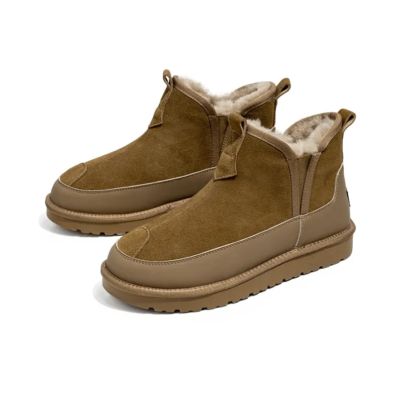 JIETEGONGYANG Thermal Slip Resistant Short Snow Boots Men's-17