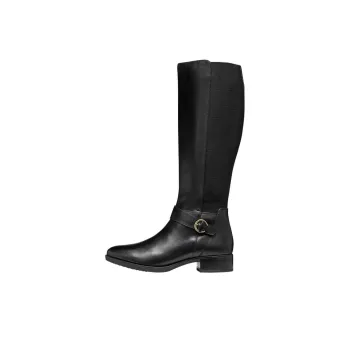 GEOX Felicity Knee High Chelsea Boots 3.5cm Women's Black
