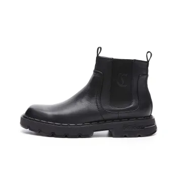 Cabbeen Advanced Niche Crew Chelsea Boots Men's Black Romantic Confessions