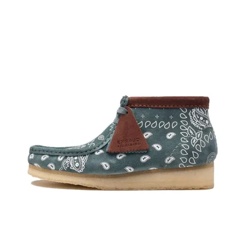Clarks Originals Wallabee Boot Green Paisley