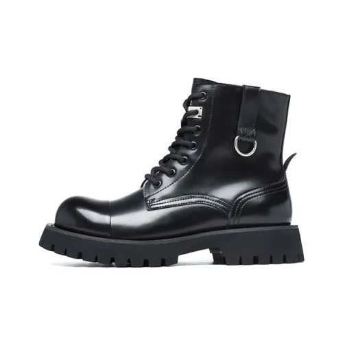 FAIRWHALE Short Martin Boot Men's Knight Black