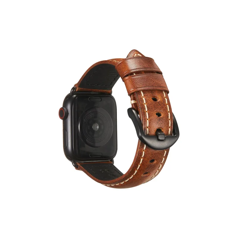 MSSM Apple Compatibility Watch Band 49mm Cowhide Leather Material-6