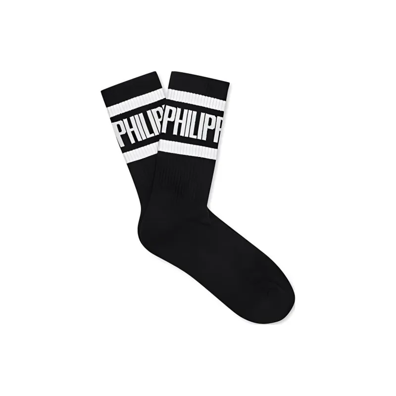 PHILIPP PLEIN FW22 Mid-Calf Socks Unisex 1 Pack Black-1