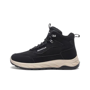 Warrior Warm Height Increasing Wear Resistant Slip Resistant Short Mid Calf Outdoor Boots Men's Black