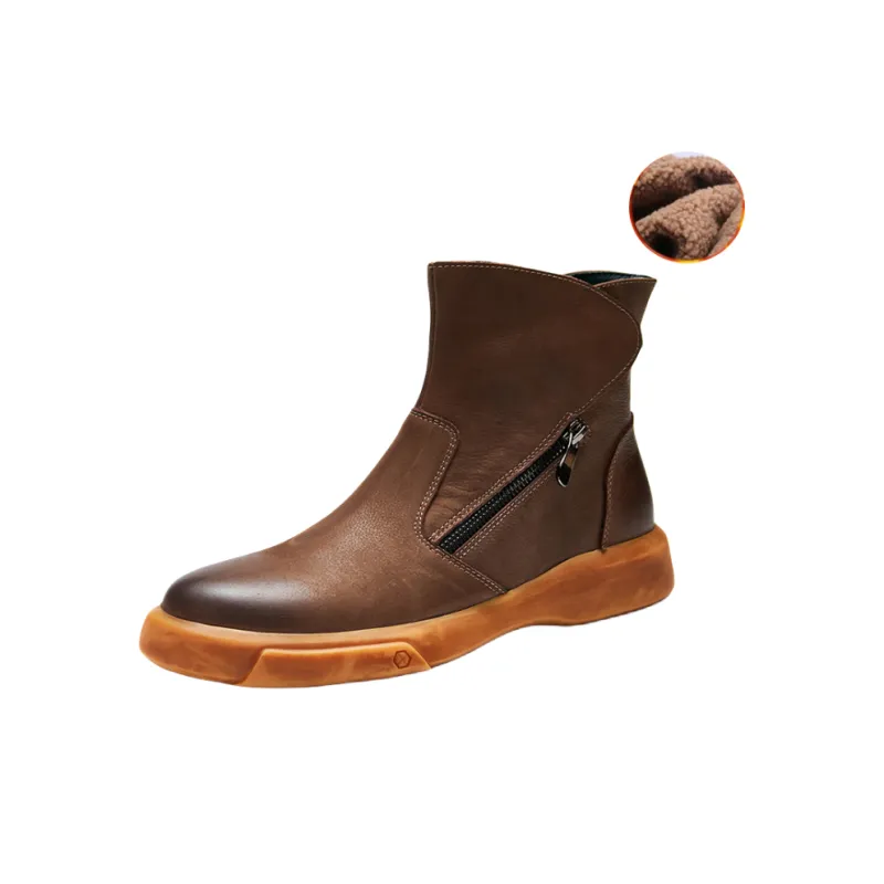 Brounvanm Ankle Boots Men Brown/Ginger Yellow/Khaki-7