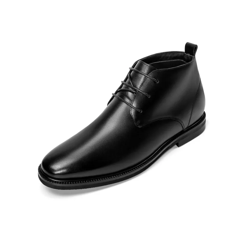He Jinchang Ankle Boots Men's Black-2
