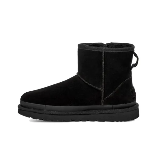 UGG Classic Mini Zipper Tape Logo Boot 'Black' Women's