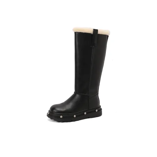 XIAOAJUE Knee-high Boots Women's Black