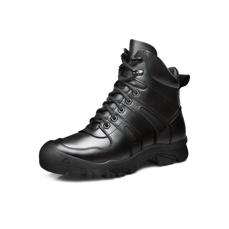 Strongman 3515 Men's Boots Winter Warm Wool Boots Cow Leather Ankle Boots-1