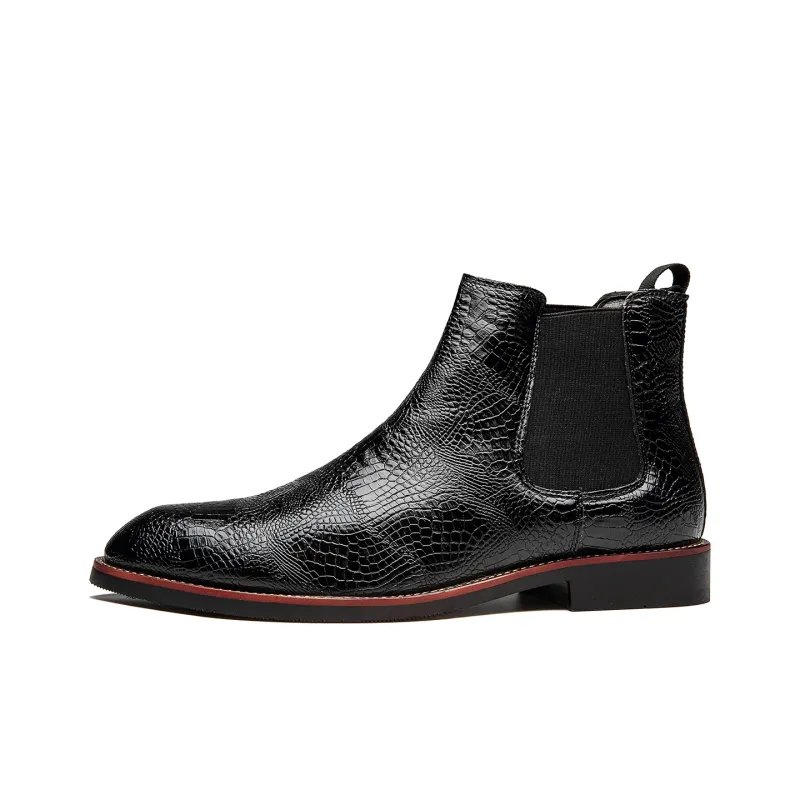 CHINT Short Chelsea Boots Men's Black-0