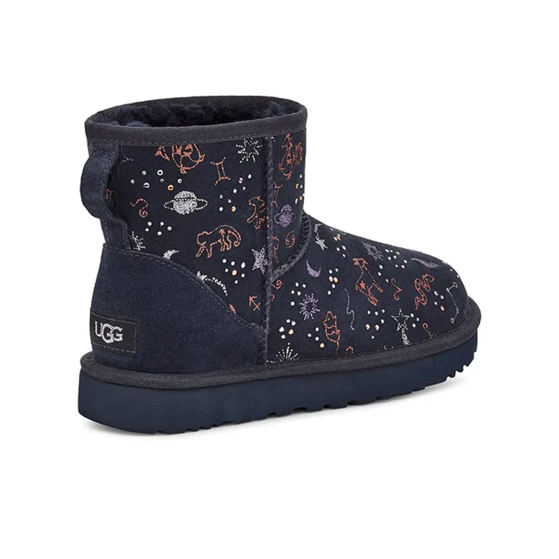 UGG Classic Zodiac Mini Fleece Lined Navy Blue Women's-3