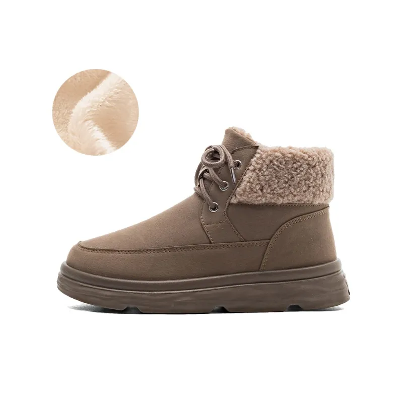 Warrior Thermal Abrasion Resistant Slip Resistant Short Snow Boots Women's Camel-1