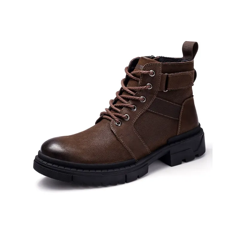 Strongman 3515 Spring And Fall Martin Boots Men's British Style Leather Work Boots For Men-6