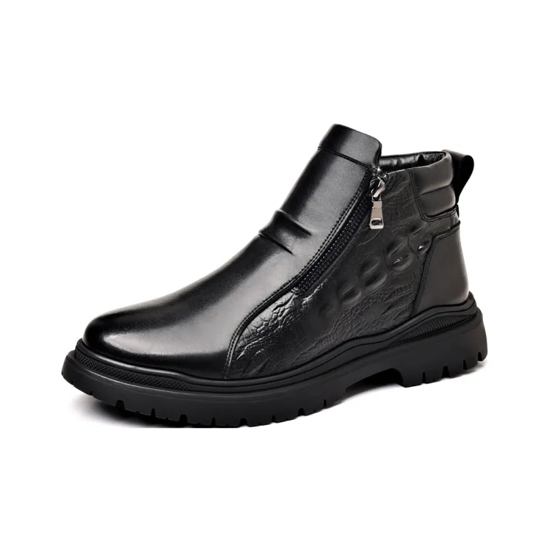 MODENGPAN Ankle Boots Men's Black-0