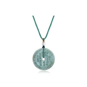 Tang Zhi Natural Serpentine Jade Necklaces Unisex