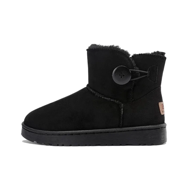 Warrior Short Mid Calf Snow Boots Women's Black-0