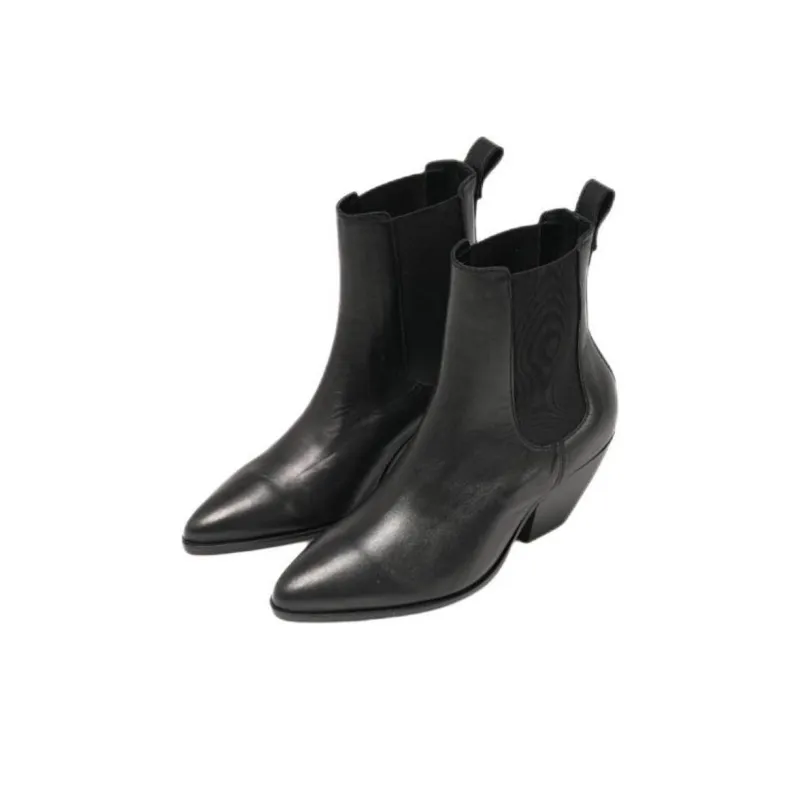 Sandro Ankle Length Chelsea Boots Women's Black-3