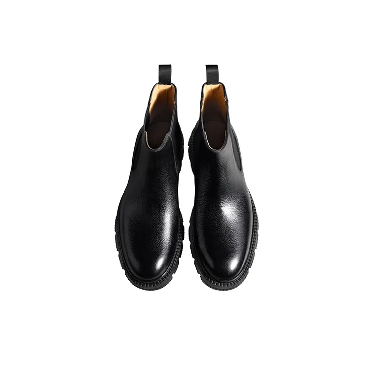 THOM WILLS Short Chelsea Boots Men's Black-3