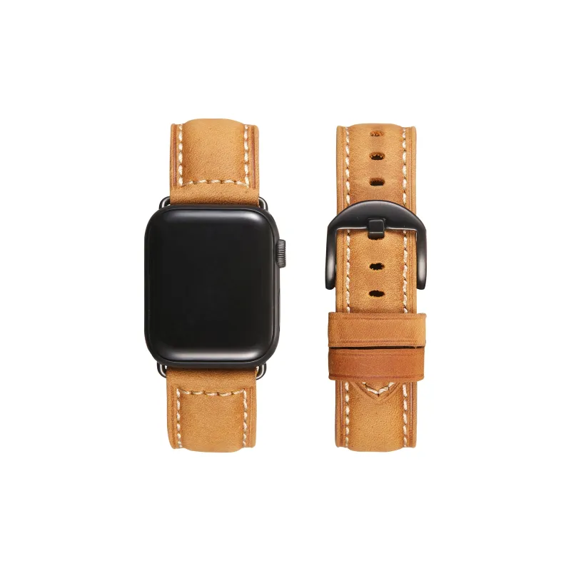 MSSM Apple Compatibility Watch Band 49mm Cowhide Leather Material-7